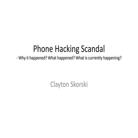 Phone hacking scandal