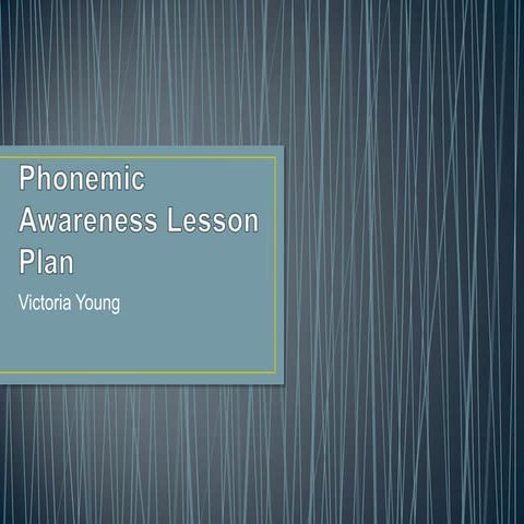 Phonemic awareness lesson plan pp
