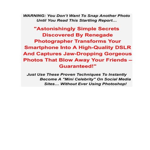 Phone photography tricks   trick photography with your iphone! - google docs