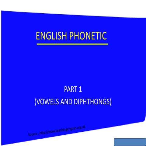 English Phonetic Symbol (Part 1)