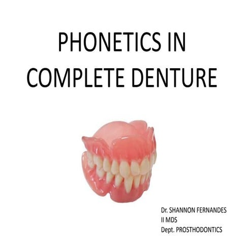 Phonetic in complete denture 
