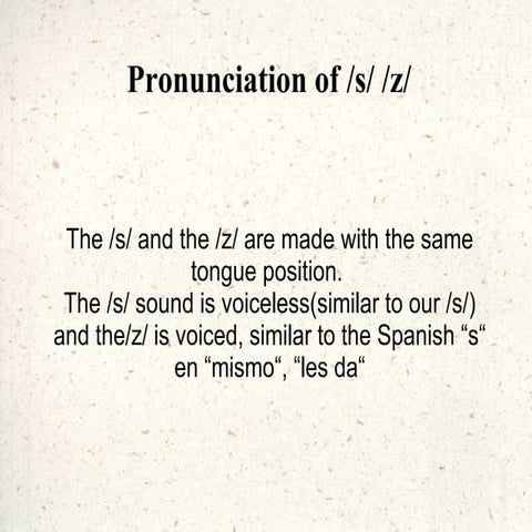Pronunciation of ' s', '-es' & 'ed' | PDF