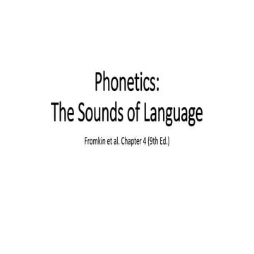 Phonetics