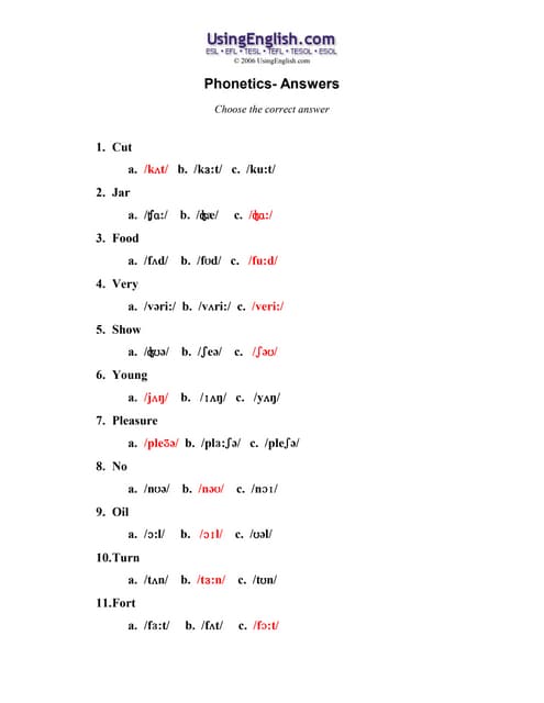 Phonetics Exercise 1 Answers Pdf Phonetics Exercise 1 Answers Pdf