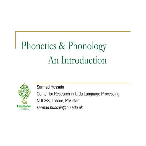 Phonetics&phonology