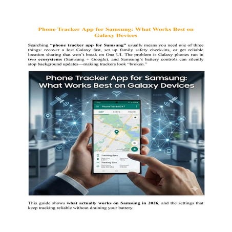 Track a Samsung Phone Location_ What Works Best on Galaxy | PDF