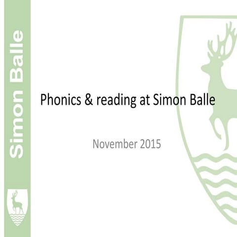 Phonics and Reading workshop January 2016