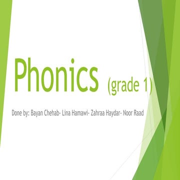 Phonics grade 1