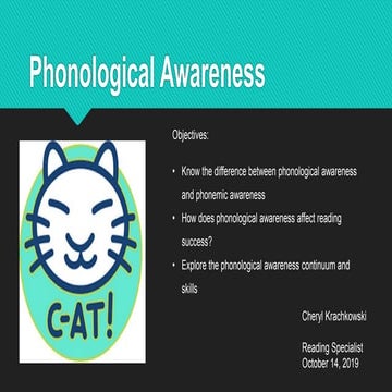 Phonological awareness presentation