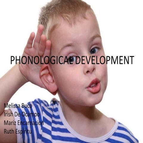 Phonological development report