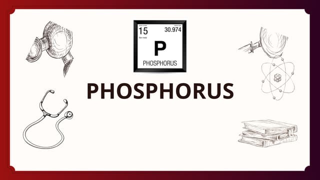 Toxicology - Phosphorus Poisoning | PPTX