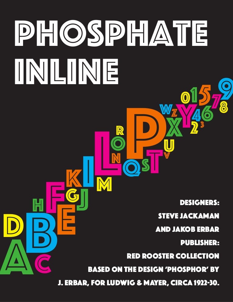 Phosphate Inline Typeface Poster InDesign