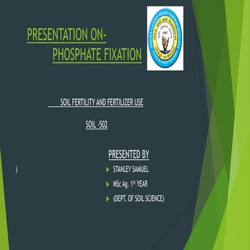 Phosphate fixation 