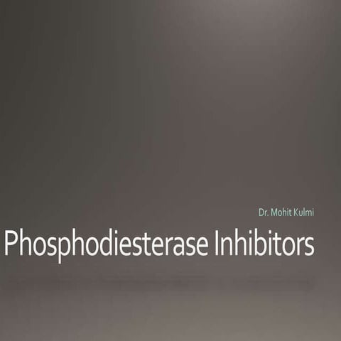 Phosphodiesterase inhibitors