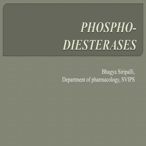 Phosphodiesterases