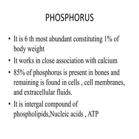 PHOSPHORUS and its uses in human body with its properties