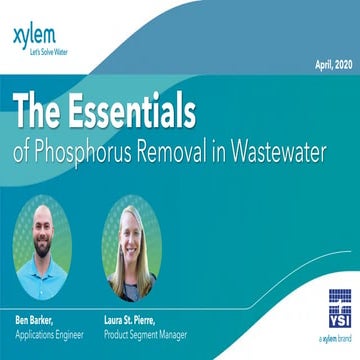 Phosphorus Removal Essentials in wastewater | YSI Webinar