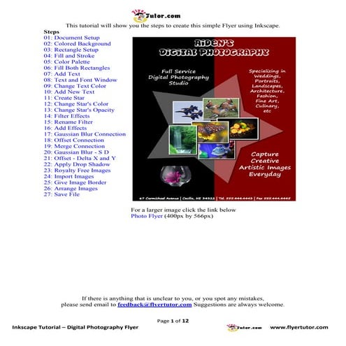 Inkscape Tutorials: Digital Photography Flyer