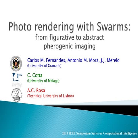 Photo Rendering with Swarms: From Figurative to Abstract Pherogenic Imaging