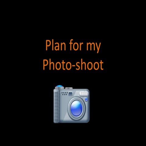 Planning my Photoshoot