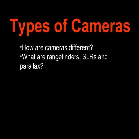 Photo   technical - types of cameras