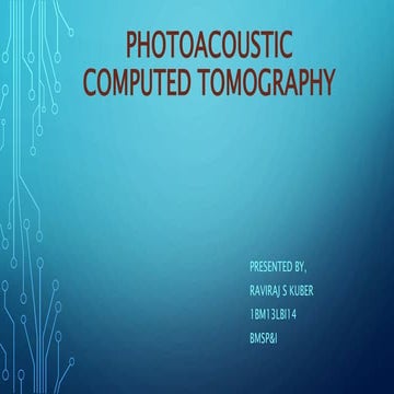 Photoacoustic tomography
