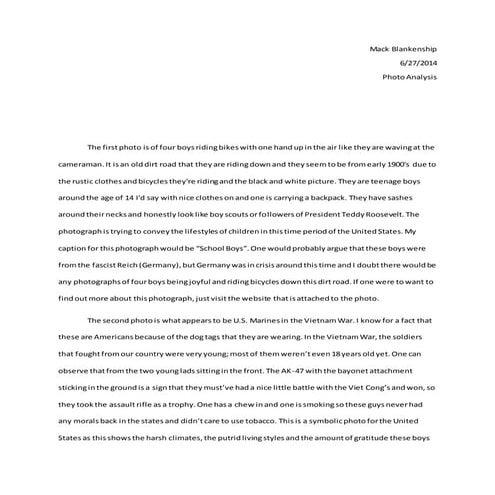 Individual photo analysis | DOCX