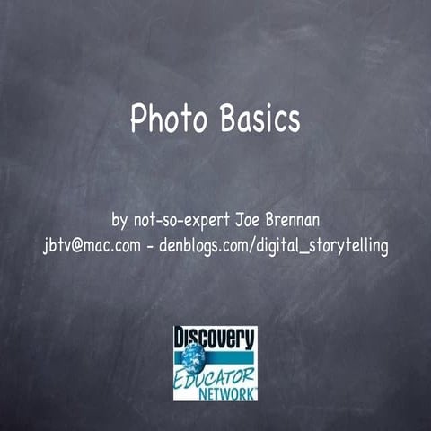 Photo basics by an amateur