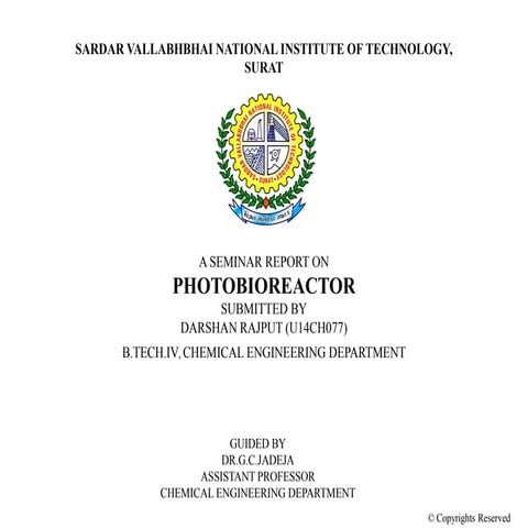 Photobioreactor seminar