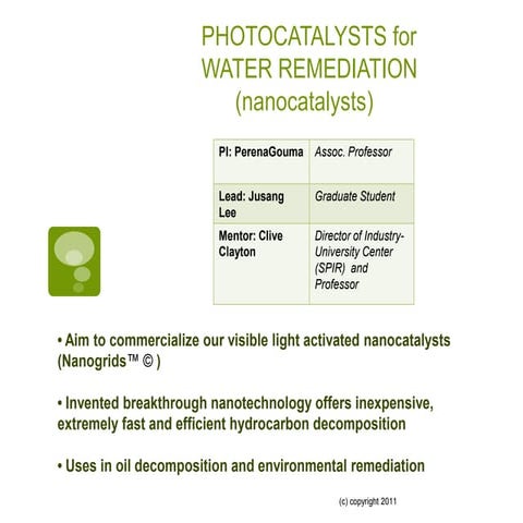 Photocatalysts lecture 2 bus model canvas