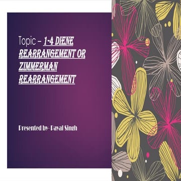 Zimmermann reaction (1,4 diene) in photochemistry