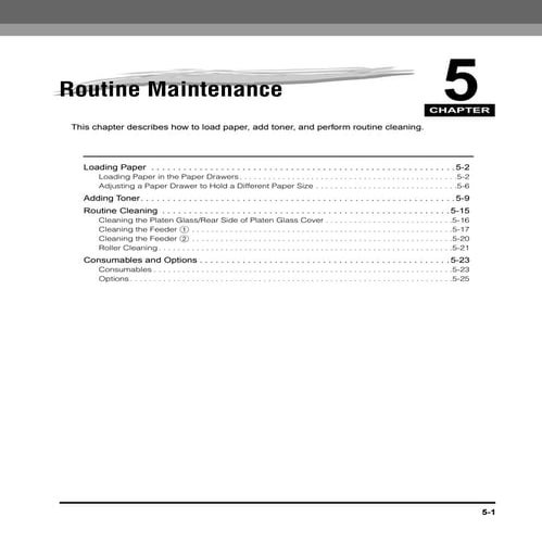 Photocopier Routine Maintenance