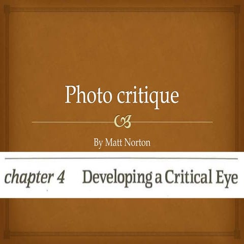 Photo critique