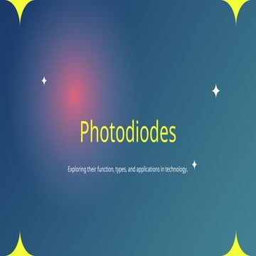 It is Photodiodes ppt related to msc physics