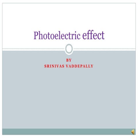 Photo electric effect 1