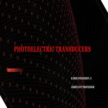 Photoelectric transducers and its classification