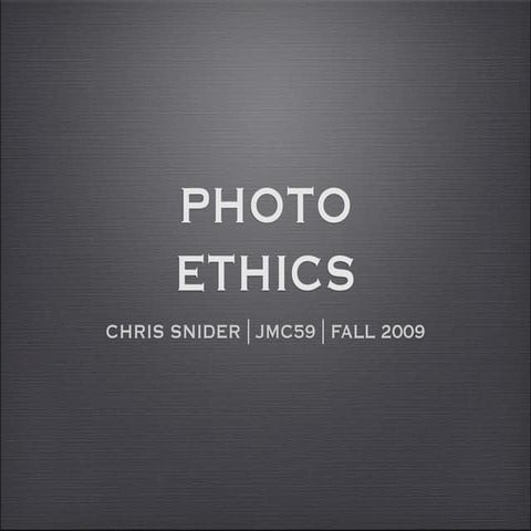 Photo Ethics