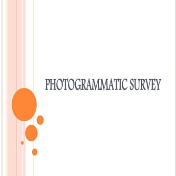 Photogrammatic survey