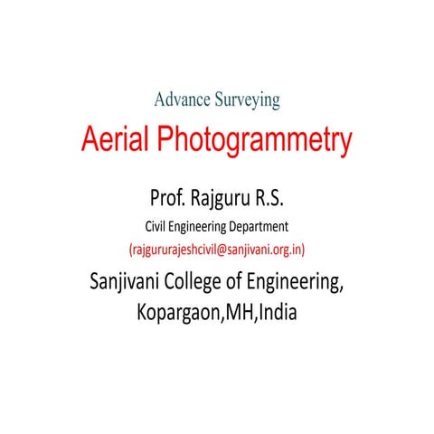 Aerial Photogrammetry 01