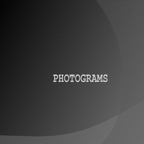 Photograms powerpoint of first activity