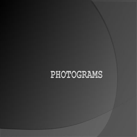 GCSE UNIT 2 Photograms powerpoint of first activity