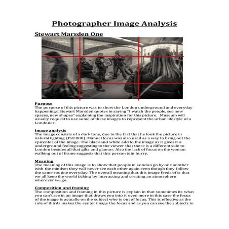 Photographer image analysis