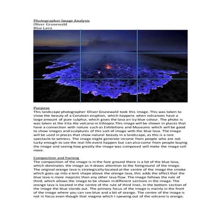 Photographer image analysis