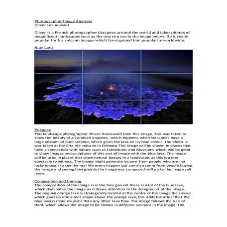 Photographer image analysis