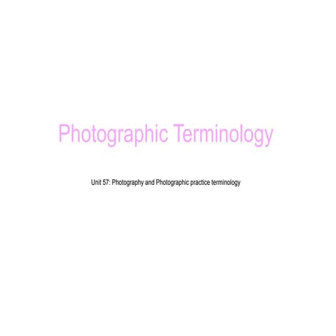 Photographic terminology