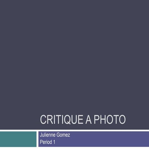 Photography  critique a photo