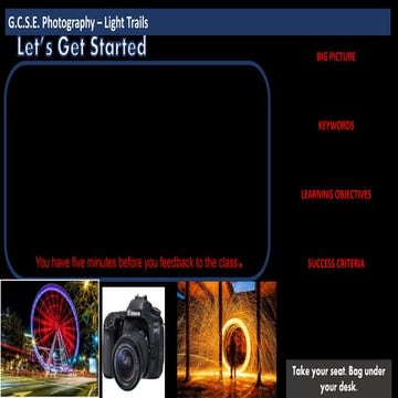 Photography lesson 2 - Analysing images | PPTX