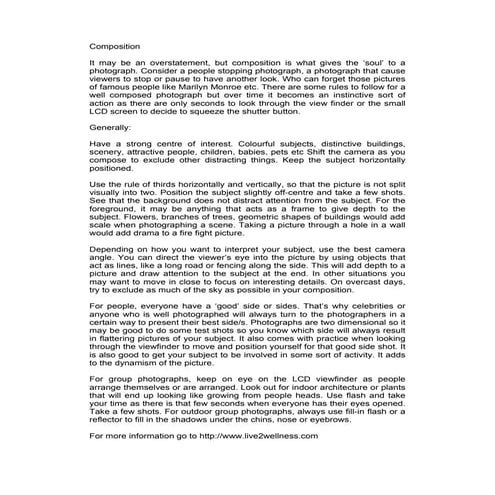 Photography2 - composition