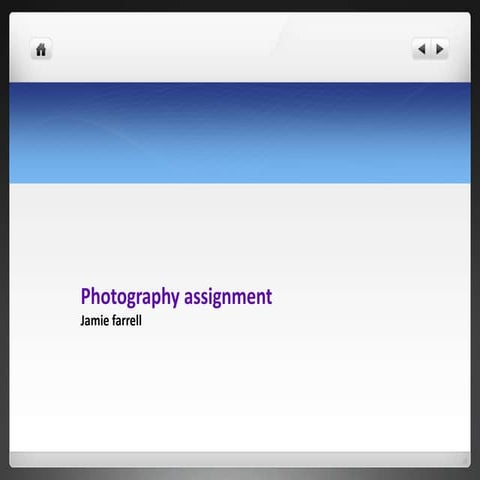 Photography assignment 