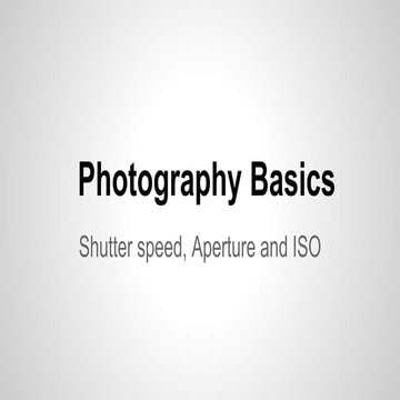 Photography basics 